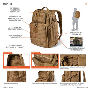 5.11 Tactical Backpack Rush 24 2.0